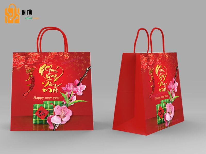 Túi giấy đựng quà Tết sang trọng, trang nhã