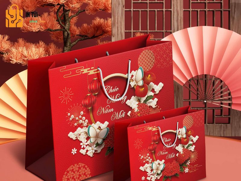 In túi giấy đựng quà Tết