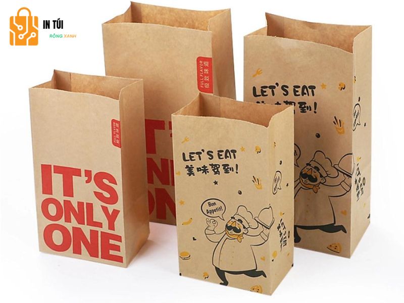Túi giấy đựng gà rán có nhiều hình dáng
